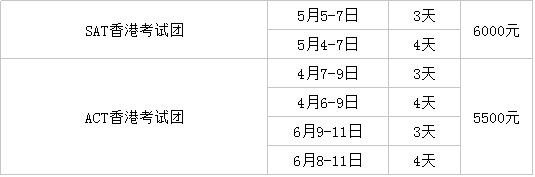 SAT/ACT考試時(shí)間