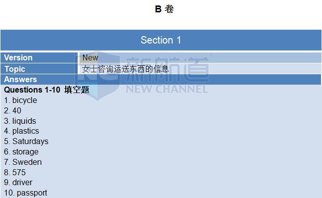 2015年11月7日雅思聽力機(jī)經(jīng)回憶
